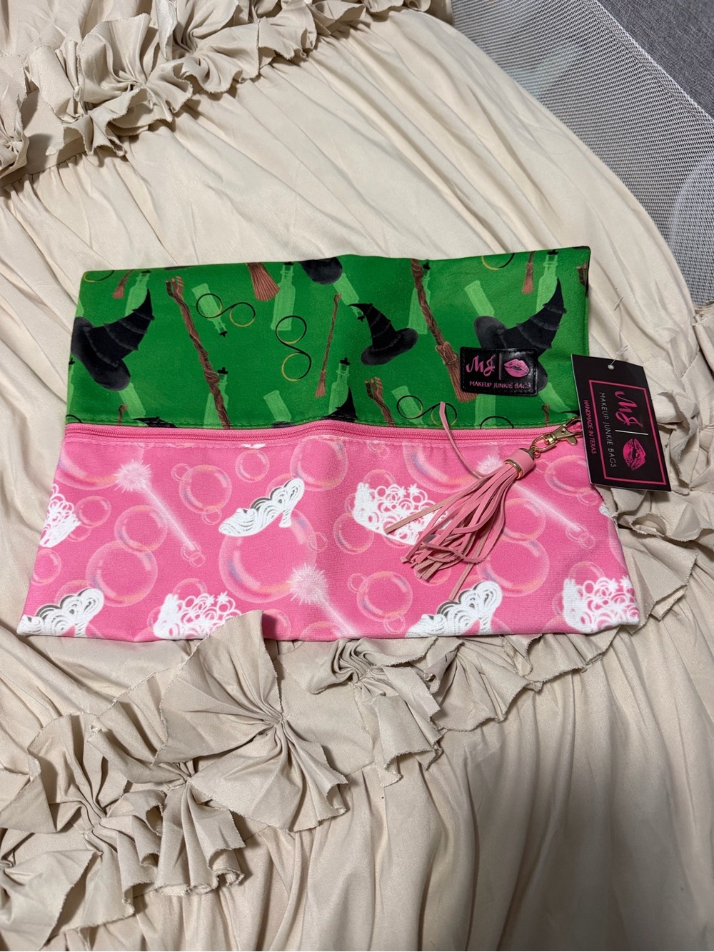 Makeup junkie wicked cosmetic bag
NWT